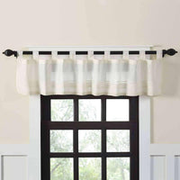 Jasmine Creme Tab Top Valance Curtain 16x90 - The Fox Decor