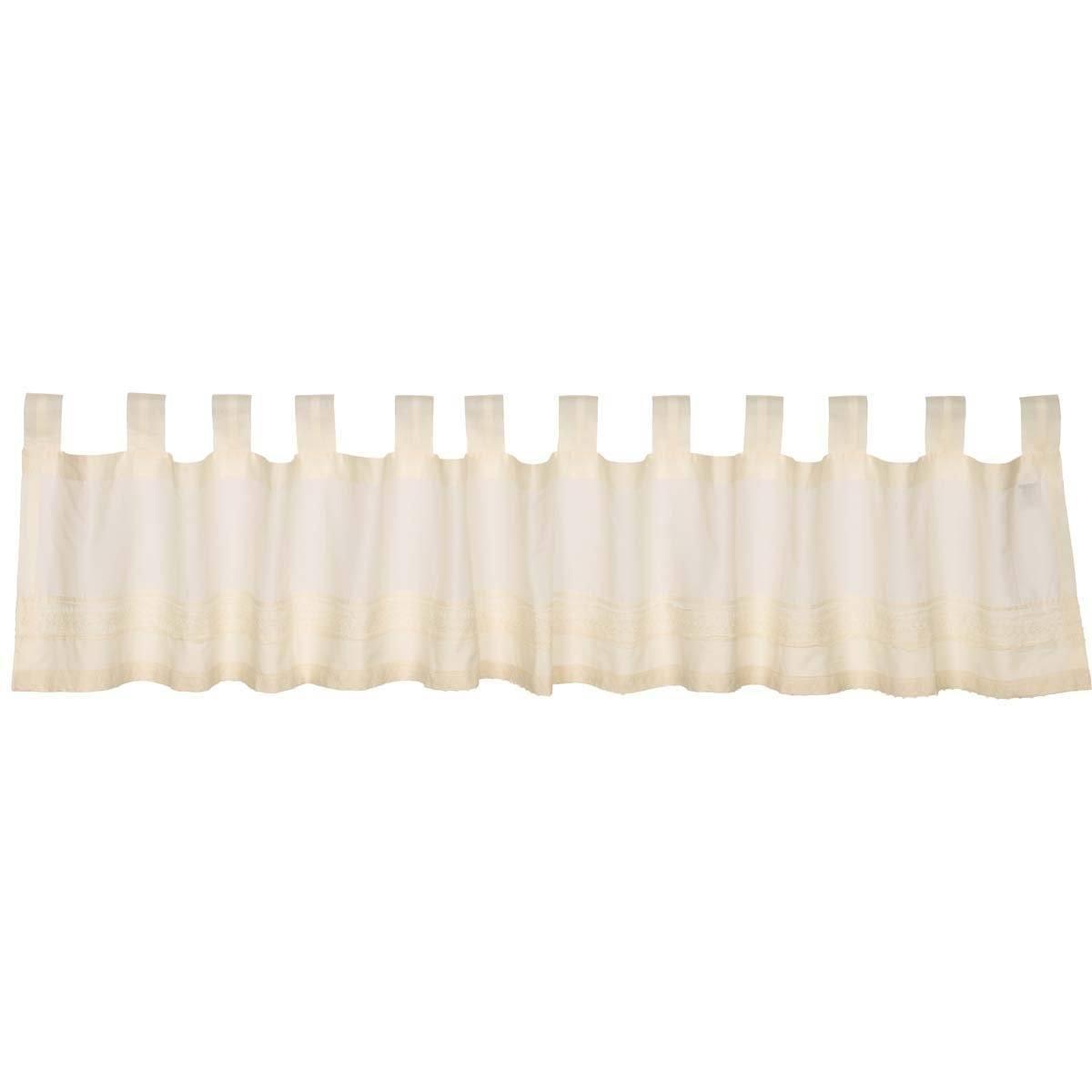 Jasmine Creme Tab Top Valance Curtain 16x90 - The Fox Decor