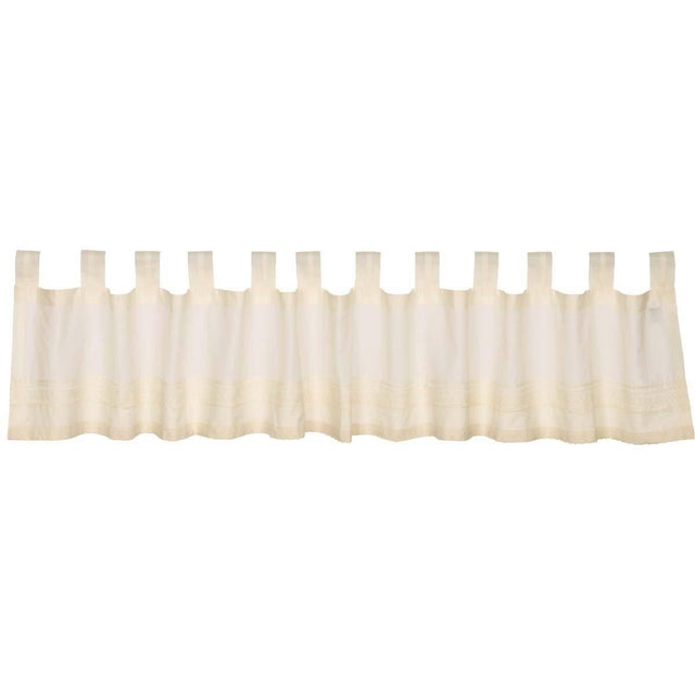 Jasmine Creme Tab Top Valance Curtain 16x90 - The Fox Decor