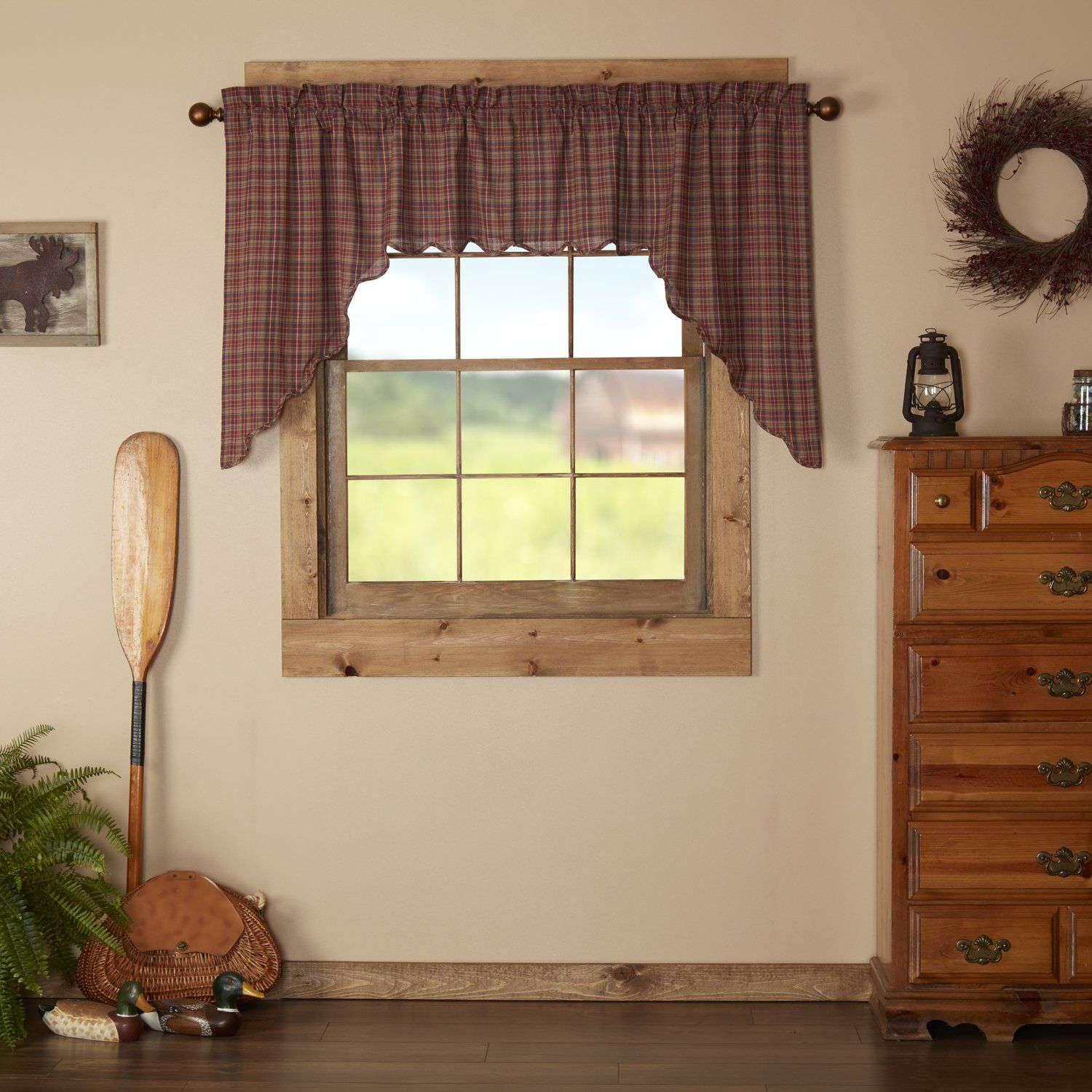 Parker Scalloped Swag Curtain Set of 2 36x36x16 - The Fox Decor