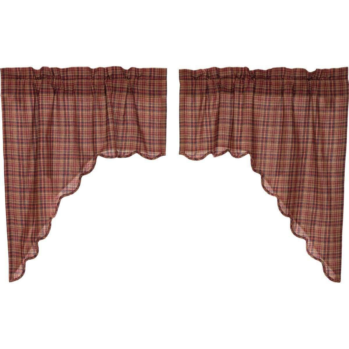 Parker Scalloped Swag Curtain Set of 2 36x36x16 - The Fox Decor