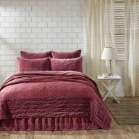 Eleanor Mauve Queen Quilt 90Wx90L VHC Brands - The Fox Decor