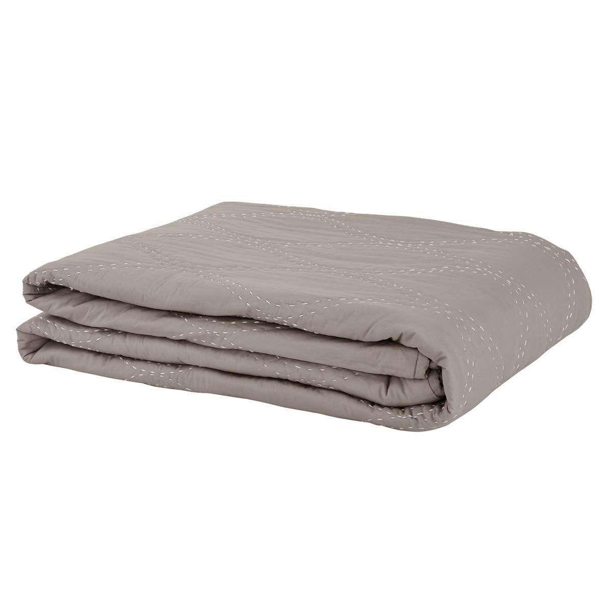 Harbour Grey Queen Quilt 90Wx90L VHC Brands folded