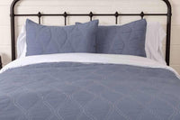 Harbour Navy King Sham 21x37 VHC Brands - The Fox Decor