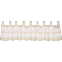 Thumbnail for Quinn Creme Tab Top Valance Curtain 16x72 - The Fox Decor