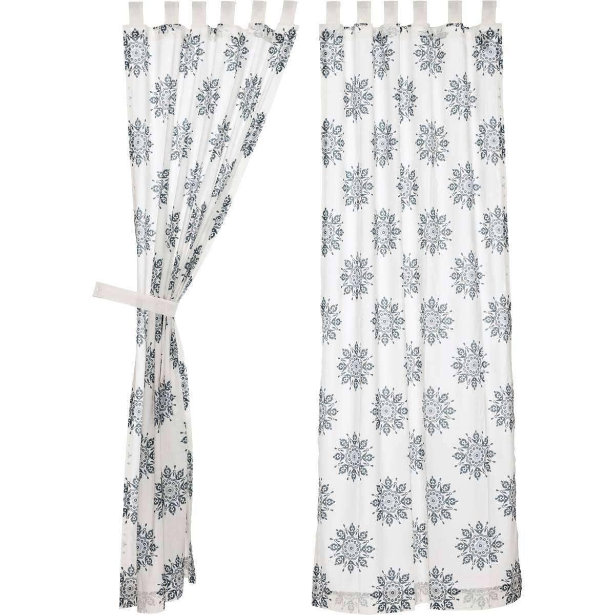 Mariposa Indigo Panel Curtain Set of 2 84x40 - The Fox Decor