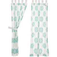 Mariposa Turquoise Short Panel Curtain Set of 2 63x36 - The Fox Decor