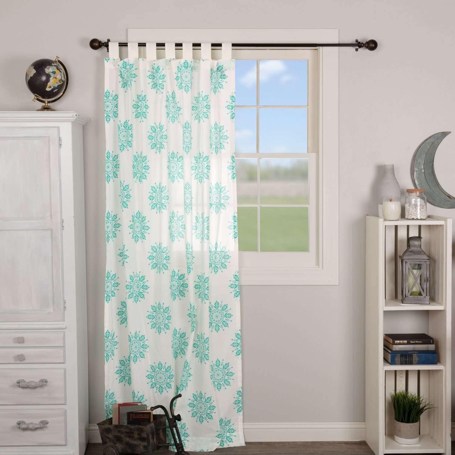 Mariposa Turquoise Panel Curtain 84x50 - The Fox Decor