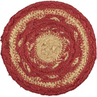 Thumbnail for Cunningham Jute Braided Coaster Set of 6 VHC Brands - The Fox Decor