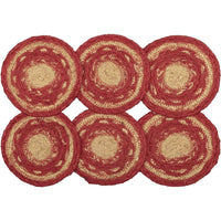 Thumbnail for Cunningham Jute Braided Coaster Set of 6 VHC Brands - The Fox Decor