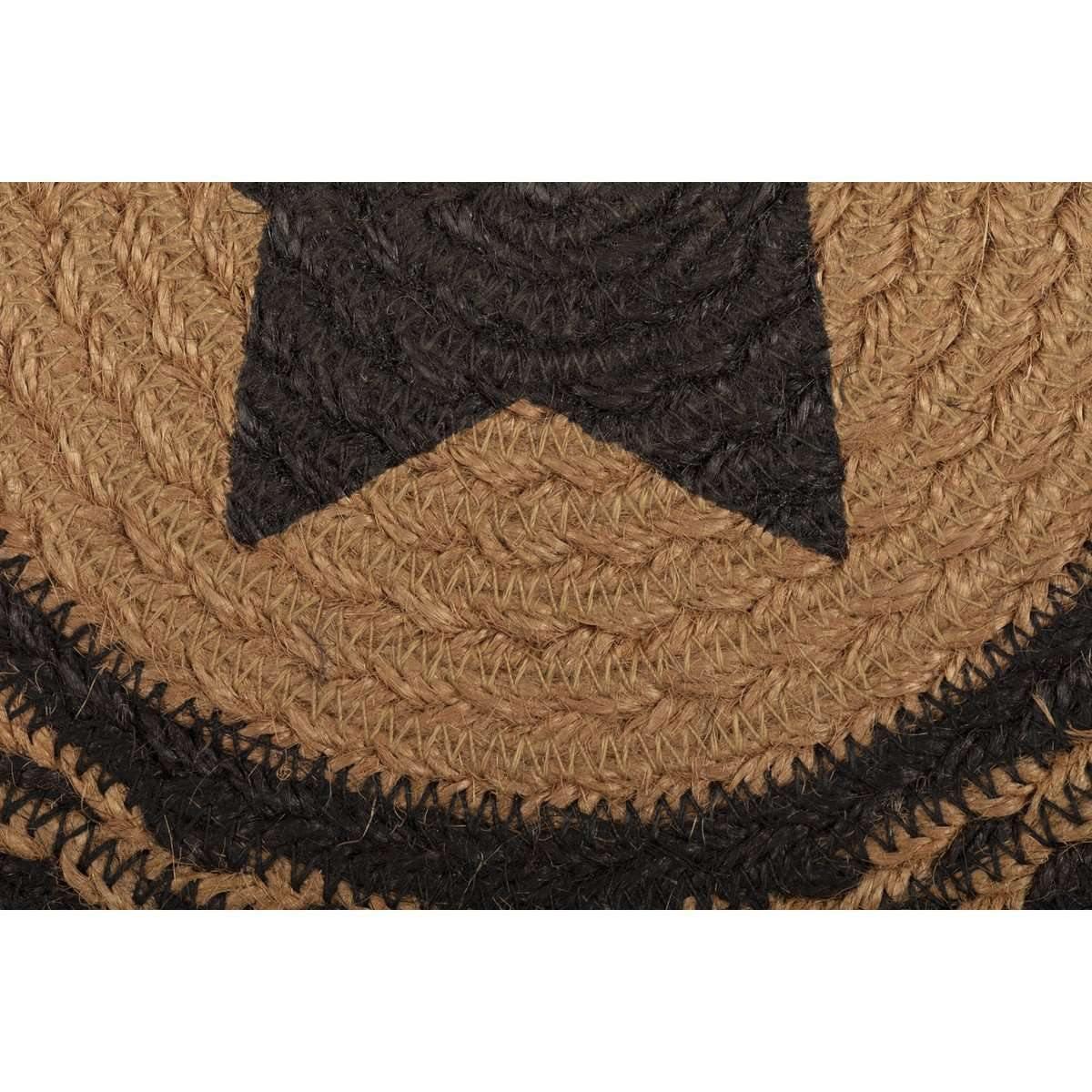 Farmhouse Jute Coaster Stencil Star zoom VHC Brands