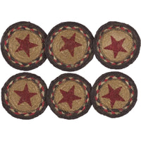 Thumbnail for Landon Jute Coaster Stencil Stars Set of 6 VHC Brands