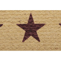 Thumbnail for Burgundy Tan Stencil Stars Jute Braided Placemat Set of 6 - The Fox Decor