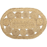 Celeste Jute Braided Placemat Set of 6 VHC Brands - The Fox Decor