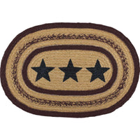 Potomac Stencil Stars Jute Braided Placemat Set of 6 VHC Brands - The Fox Decor