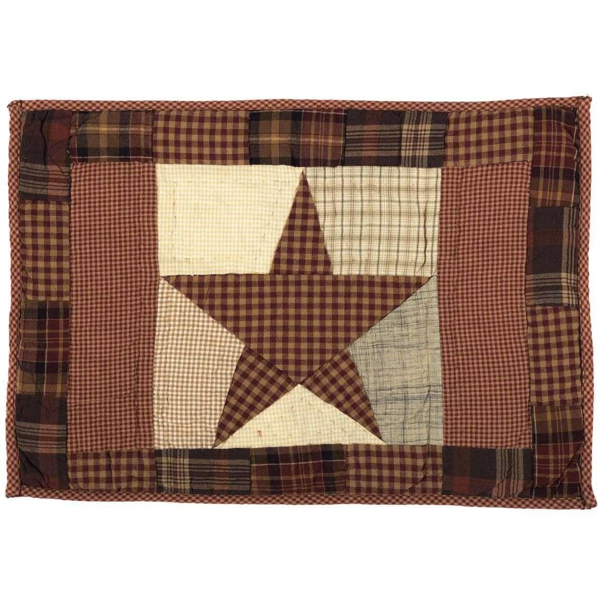 Abilene Star Quilted Cotton Placemat Set of 6 - The Fox Decor