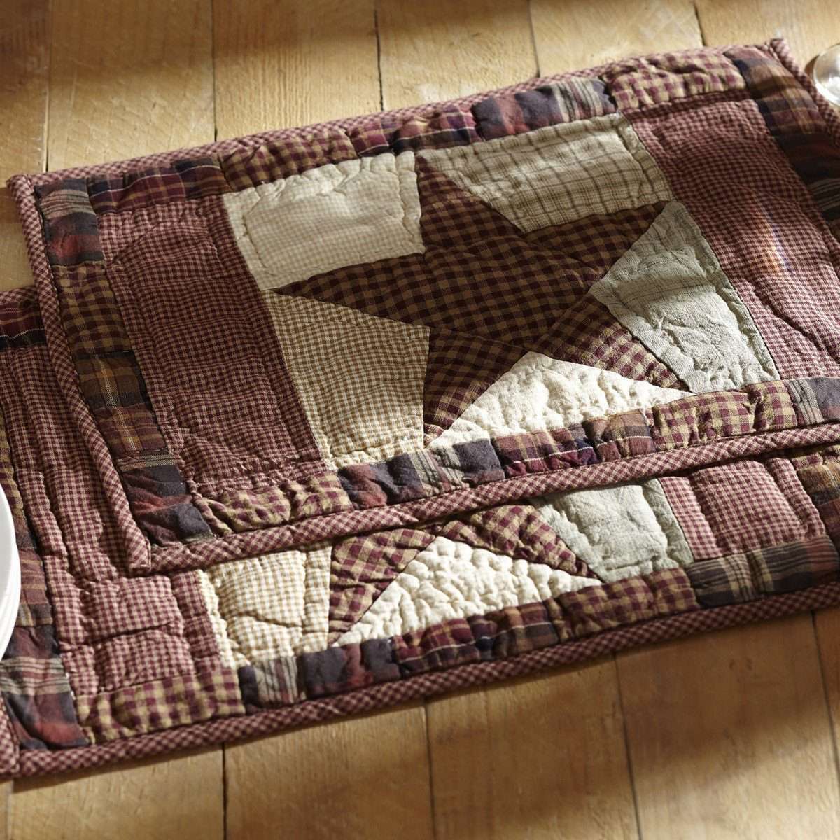 Abilene Star Quilted Cotton Placemat Set of 6 - The Fox Decor