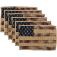 Thumbnail for Patriotic Patch Placemat Quilted Set of 6 VHC Brands - The Fox Decor