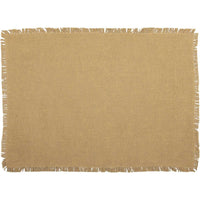 Thumbnail for Burlap Natural/Vintage White Placemats Set of 6 Fringed - The Fox Decor
