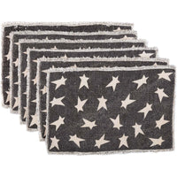 Thumbnail for Black Primitive Star Placemat Set of 6 VHC Brands - The Fox Decor