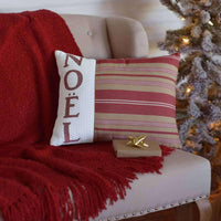 Thumbnail for Vintage Stripe Noel Pillow 14x18 - The Fox Decor