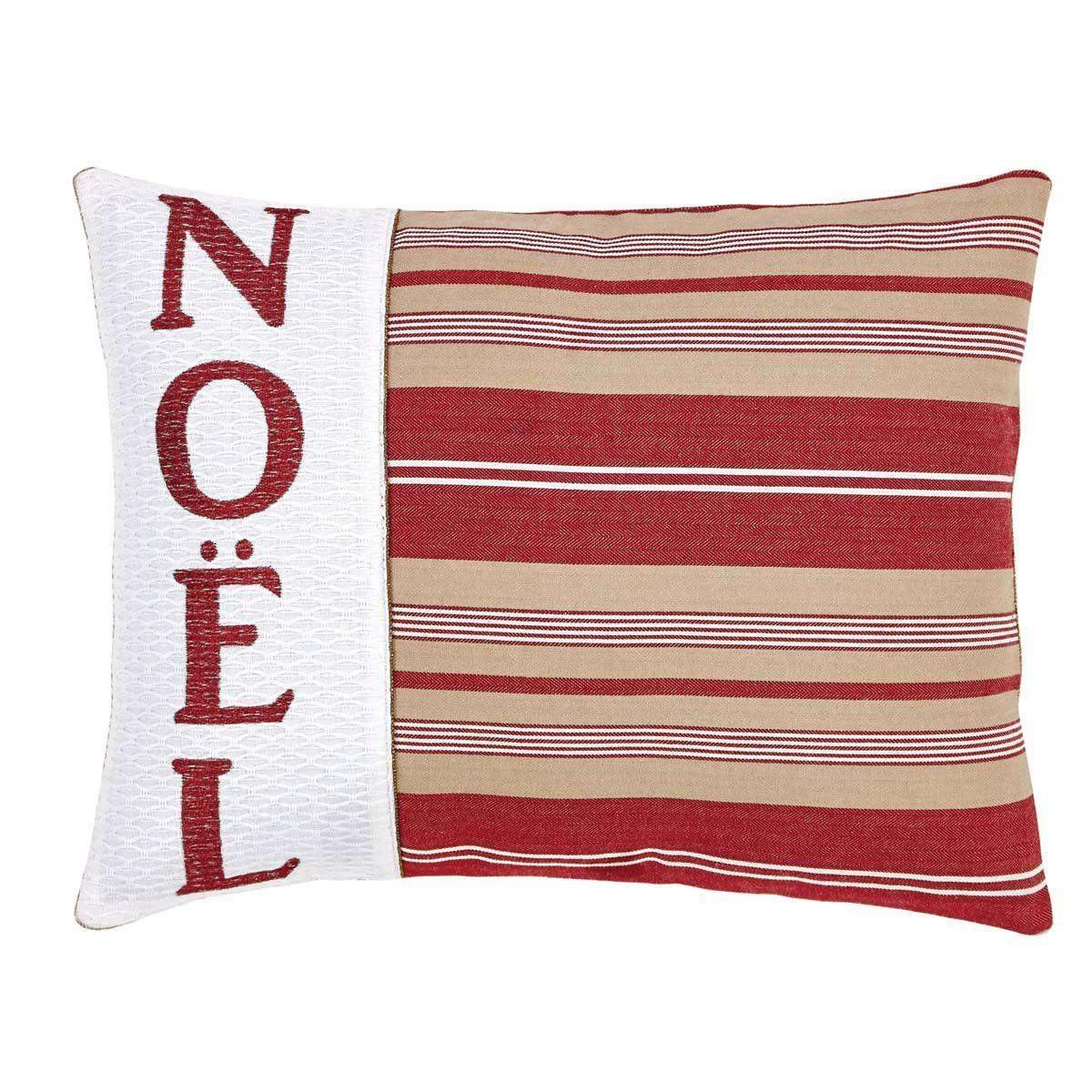 Vintage Stripe Noel Pillow 14x18 - The Fox Decor