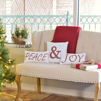 Vintage Stripe Peace & Joy Pillow Set of 3 Asstd Sizes - The Fox Decor