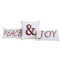 Thumbnail for Vintage Stripe Peace & Joy Pillow Set of 3 Asstd Sizes - The Fox Decor
