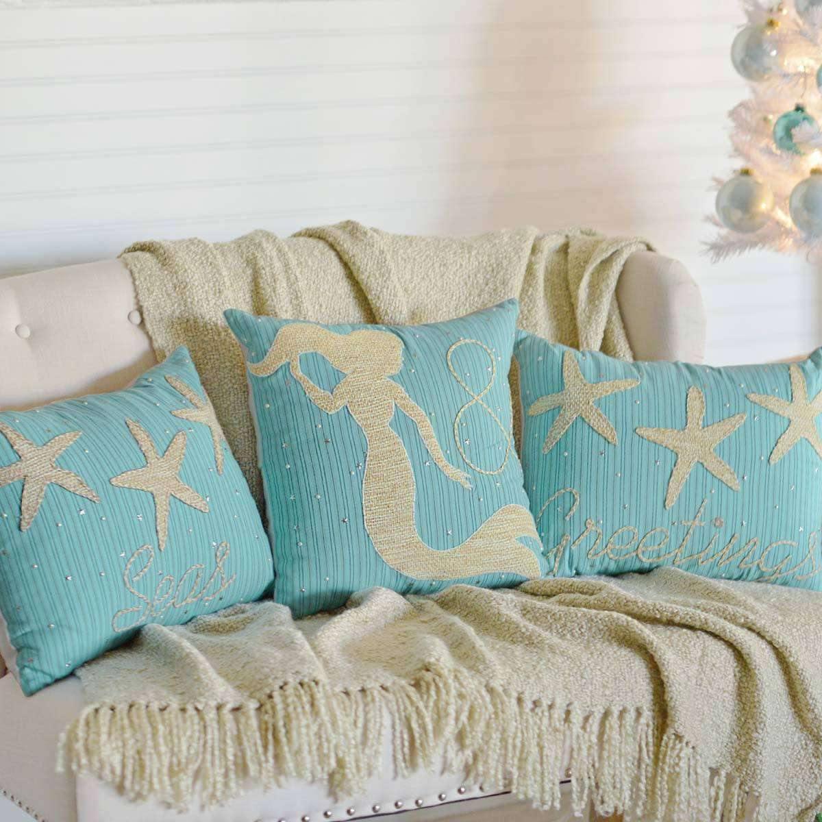 Nerine Seas & Greetings Set of 3 Pillows-Asstd Sizes - The Fox Decor