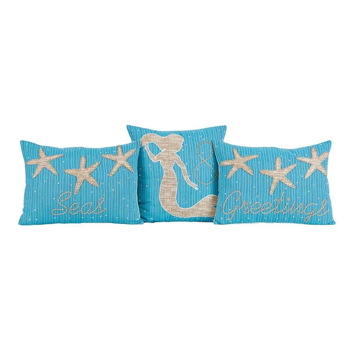 Nerine Seas & Greetings Set of 3 Pillows-Asstd Sizes - The Fox Decor