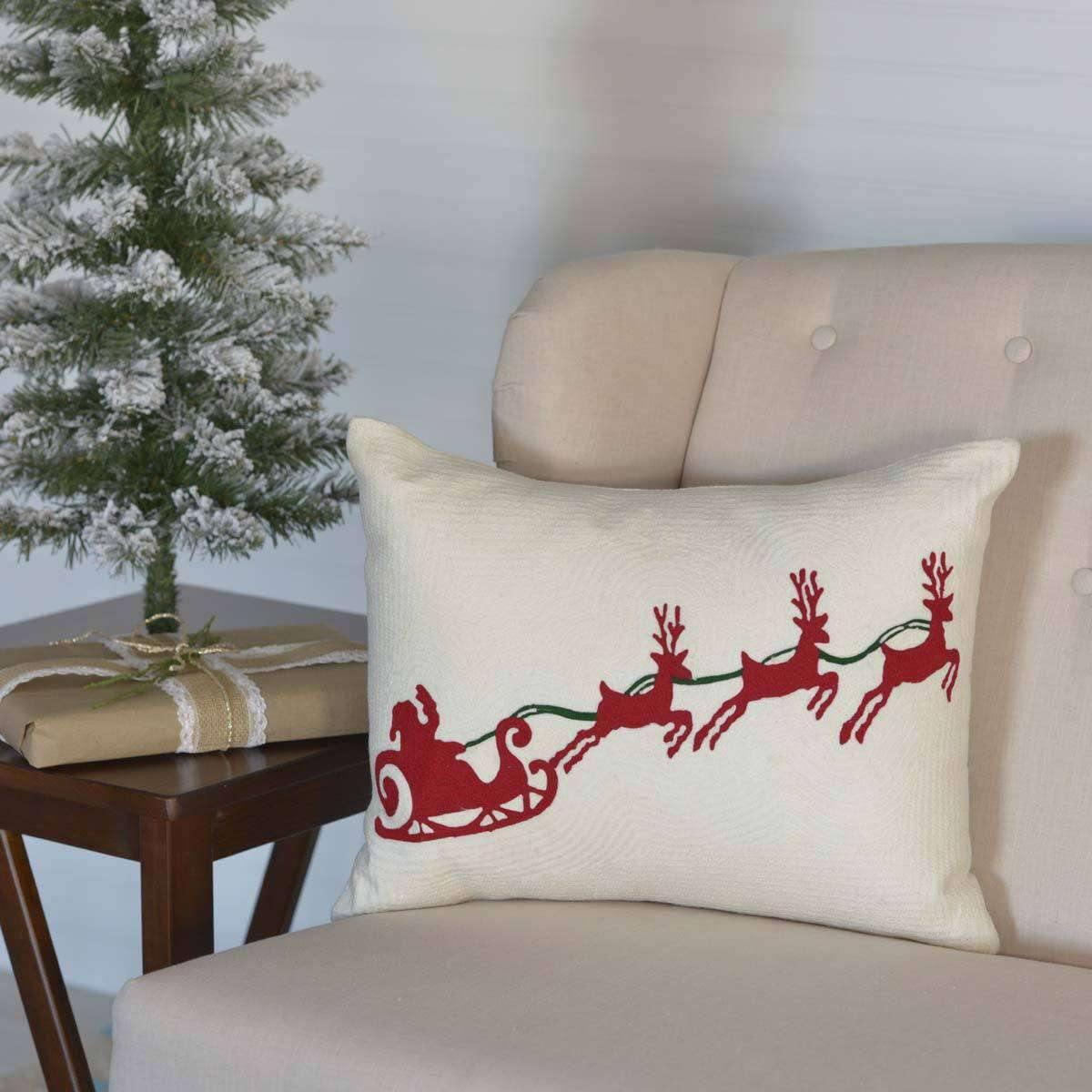 Santa Sleigh Pillow 14x18 - The Fox Decor