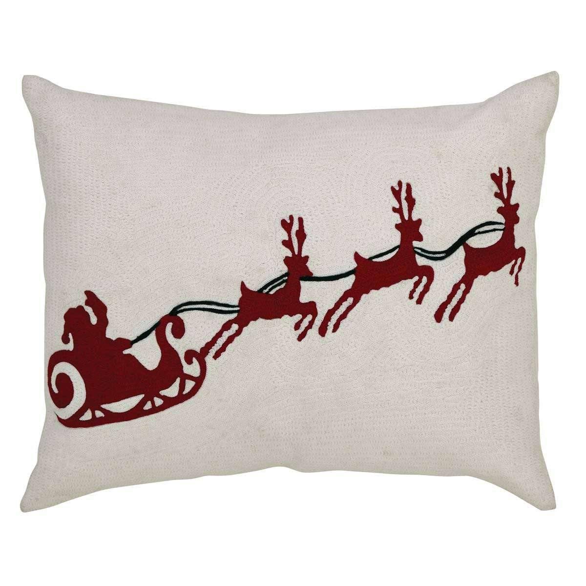 Santa Sleigh Pillow 14x18 - The Fox Decor