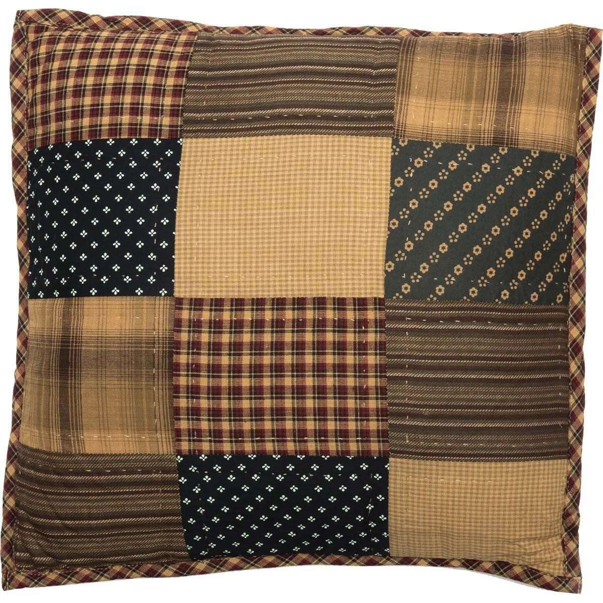 Patriotic Patch Quilted Pillow 16x16 VHC Brands front