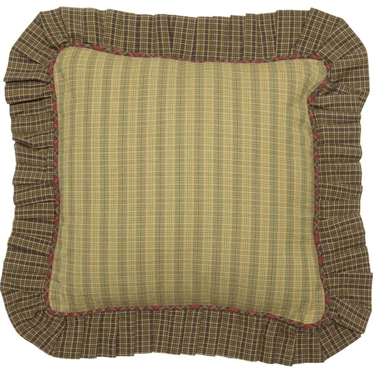 Tea Cabin Fabric Ruffled Pillow 16x16 VHC Brands front