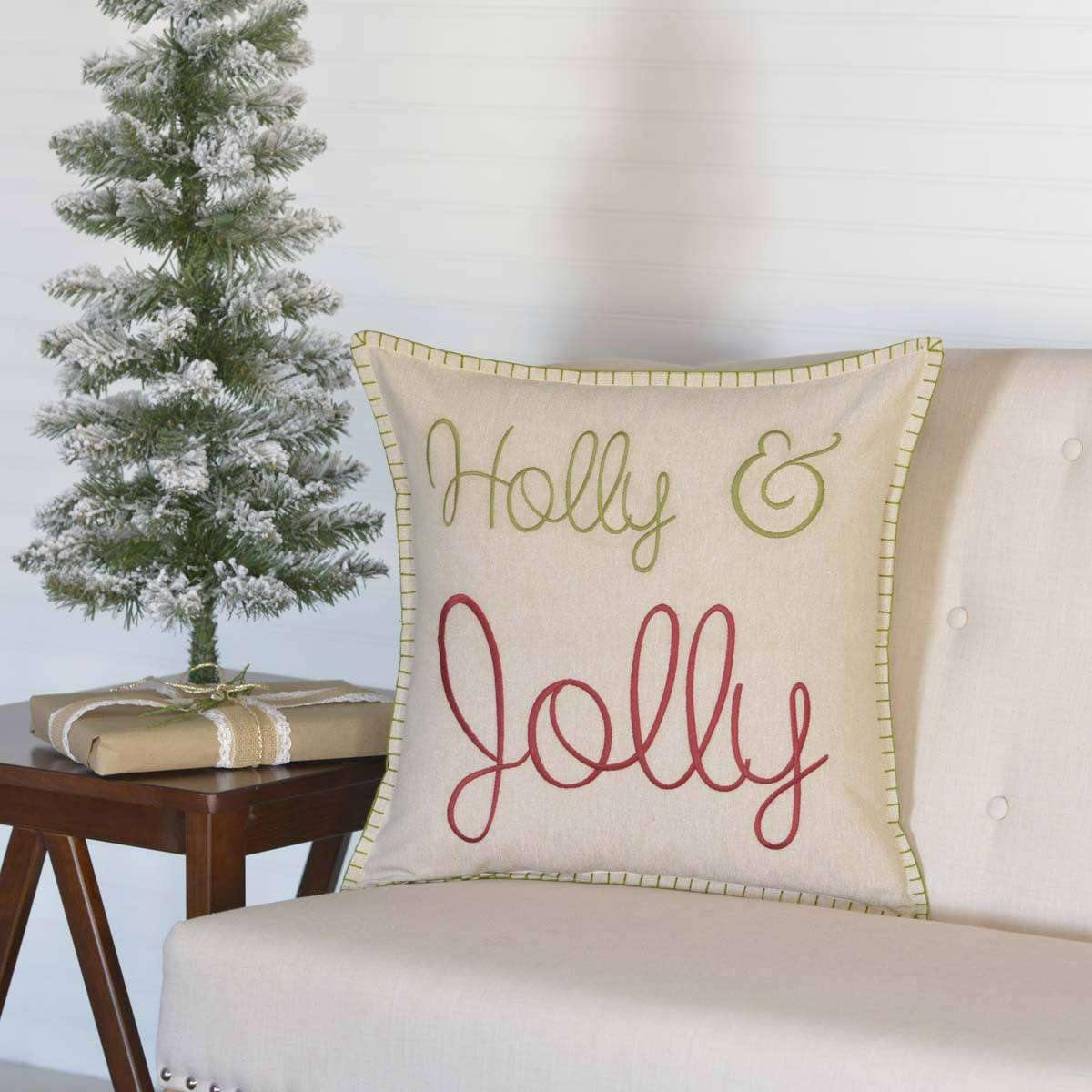 Holly & Jolly Pillow 18x18