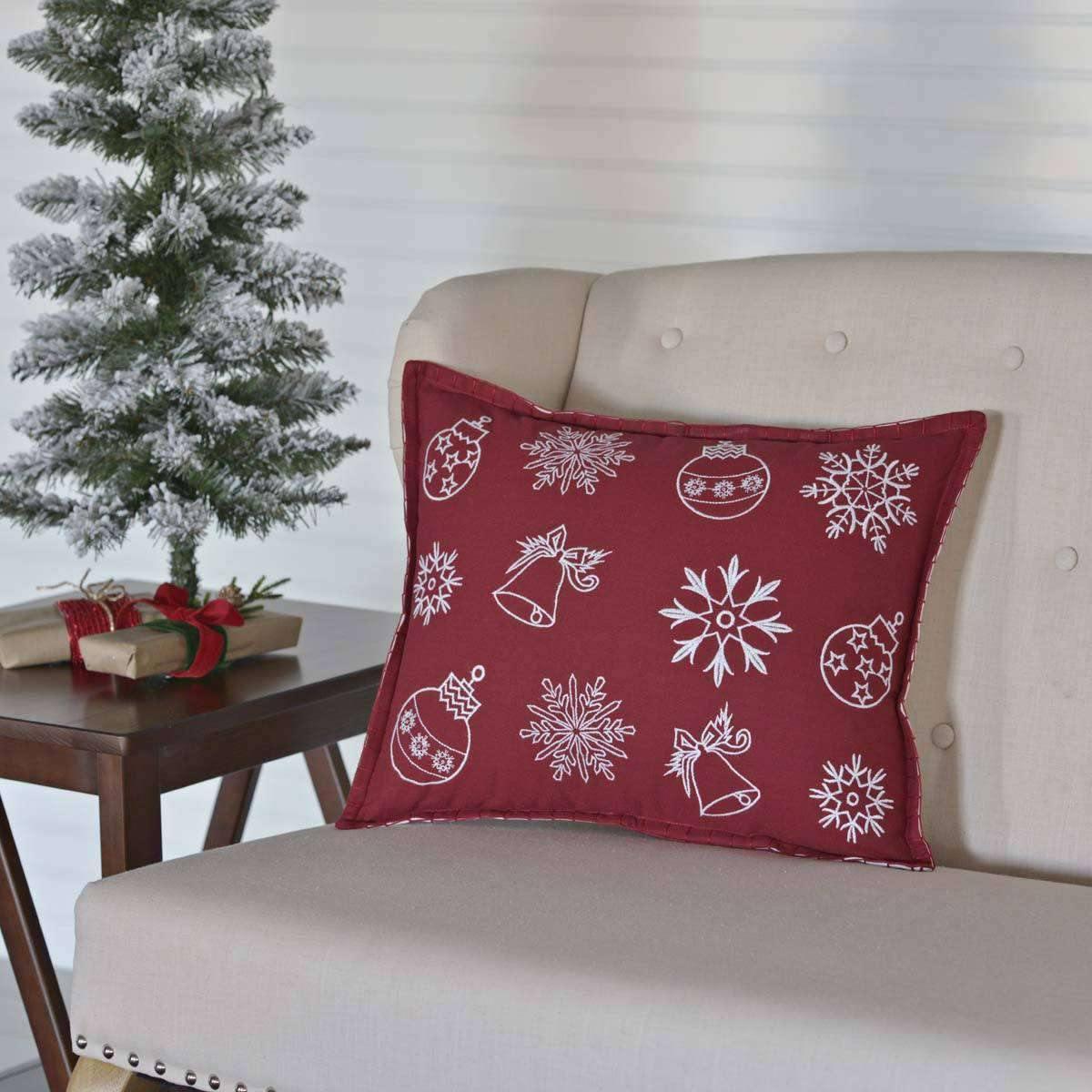Snow Ornaments Pillow 14x18 - The Fox Decor