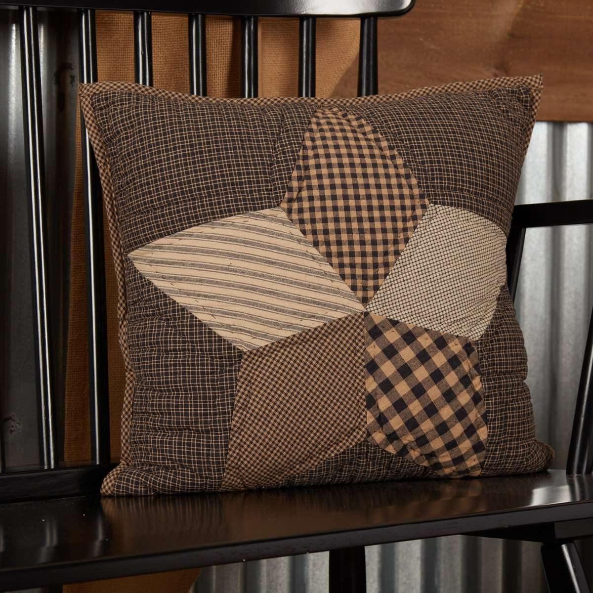 Farmhouse Star Pillow Quilted 16x16 - The Fox Decor