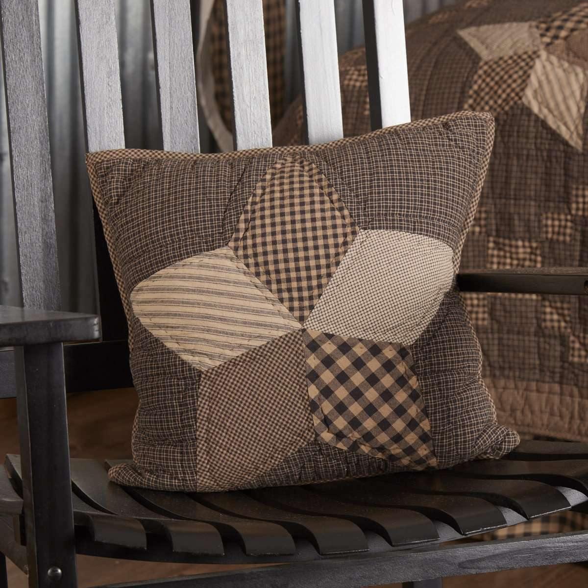 Farmhouse Star Pillow Quilted 16x16 - The Fox Decor