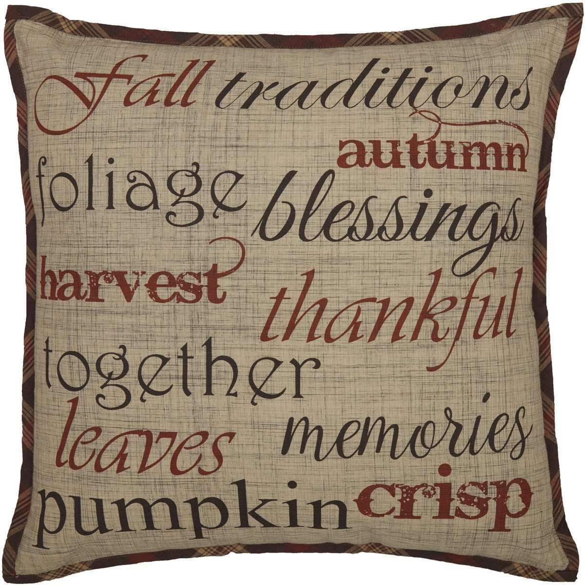 Abilene Harvest Stenciled Pillow 18x18 VHC Brands - The Fox Decor