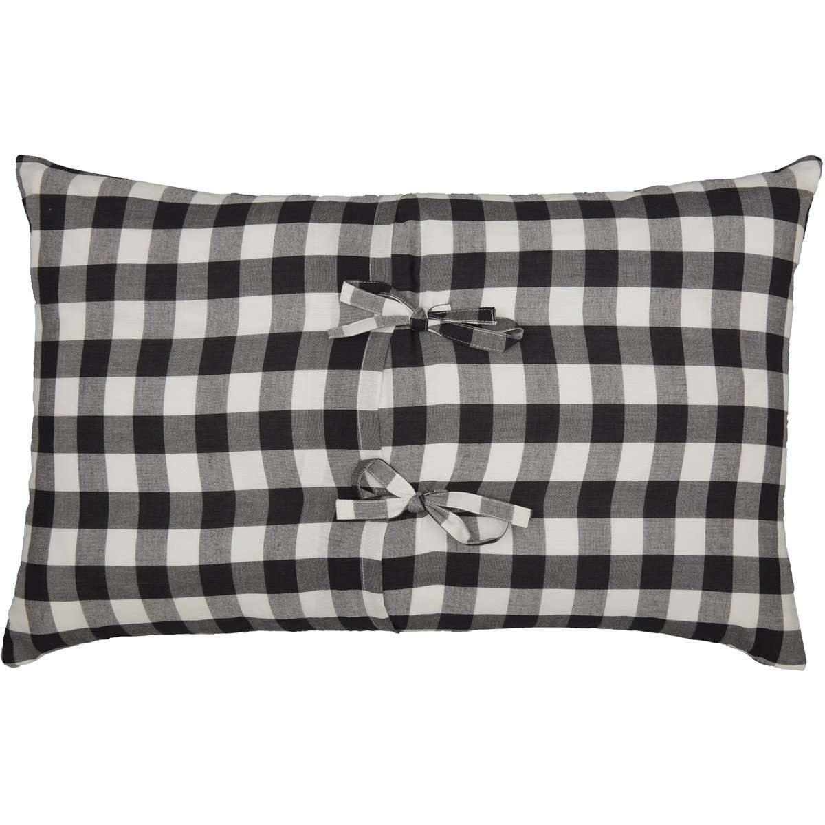 Annie Buffalo Black Check Happy Pumpkin Season Pillow 14x22 VHC Brands - The Fox Decor