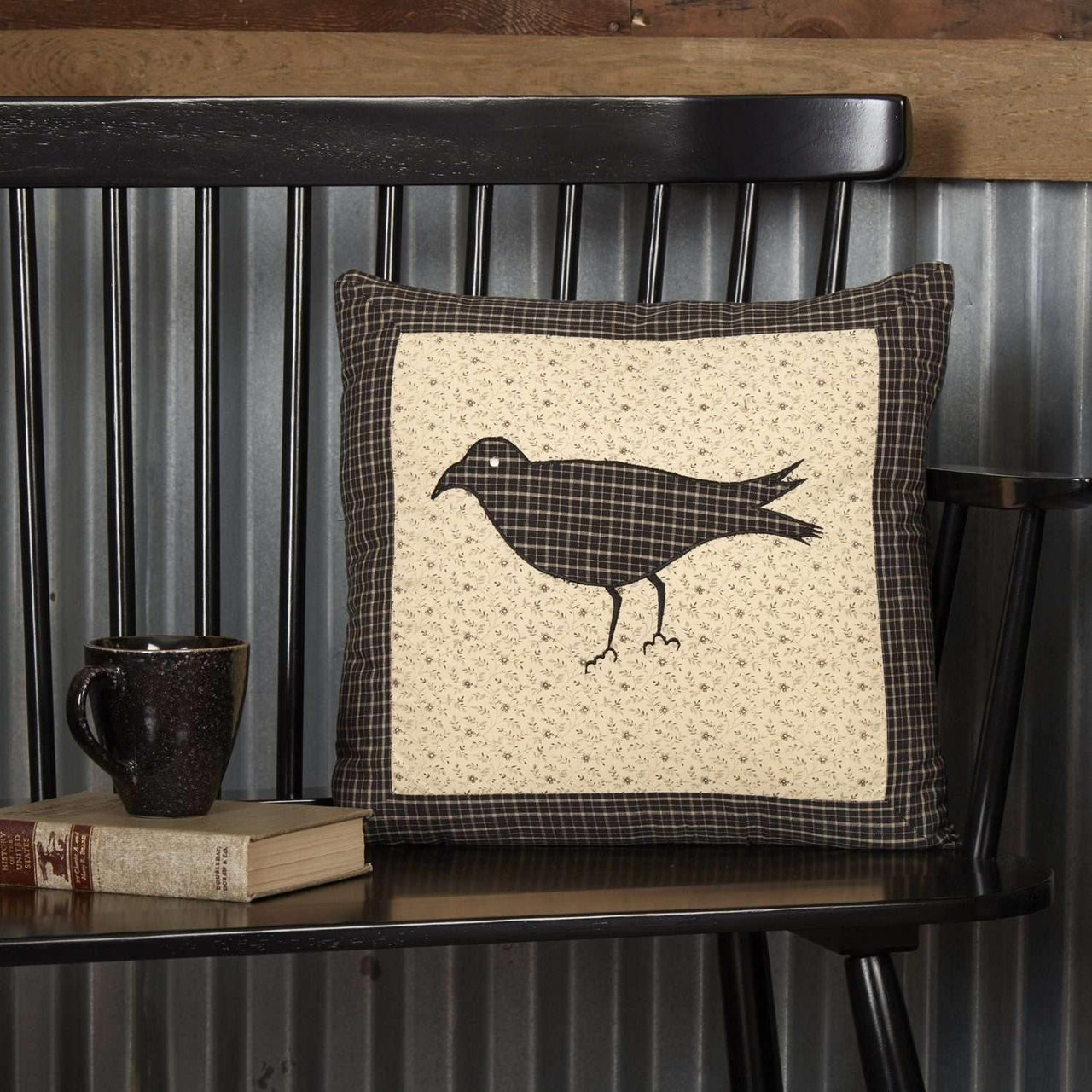 Kettle Grove Pillow Crow 16x16 - The Fox Decor