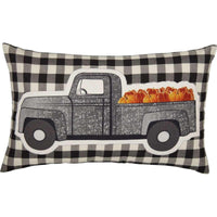 Thumbnail for Annie Buffalo Black Check Pumpkin Truck Pillow - The Fox Decor