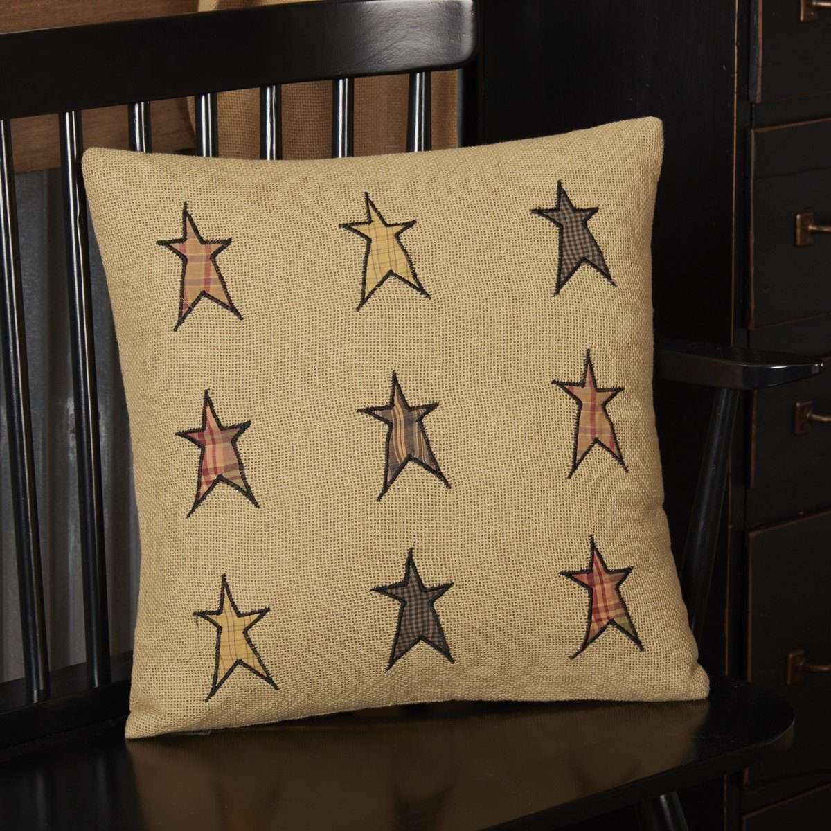 Stratton Applique Star Pillow 16x16 VHC Brands