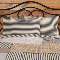 Thumbnail for Ashmont Ticking Stripe Standard Pillow Case Set of 2 21x30