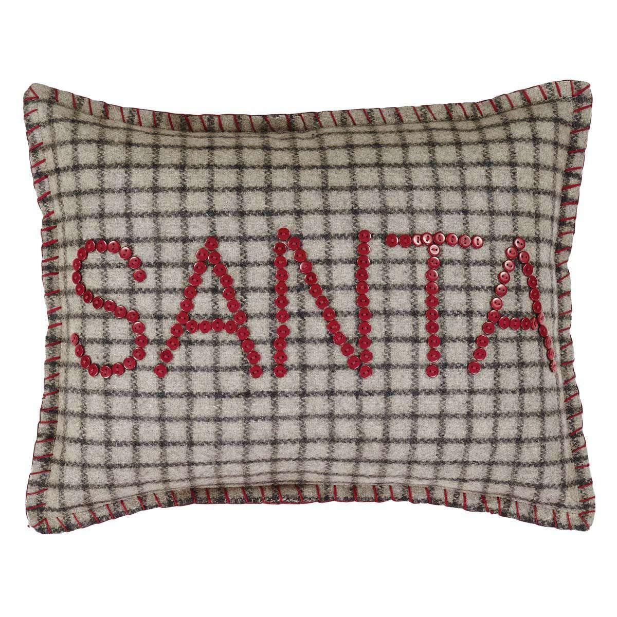 Weston Button Santa Pillow 14x18 - The Fox Decor