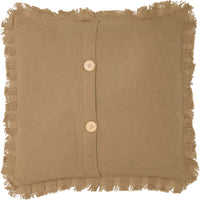 Thumbnail for Burlap Natural Fringed Pillow, 16