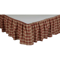 Thumbnail for Beckham Plaid Bed Skirts Rust, Khaki, Soft Black VHC Brands - The Fox Decor