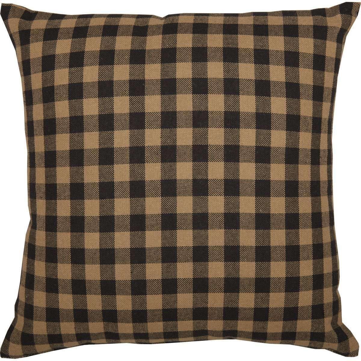 Black Check Prim Blessings Pillow 12x12 VHC Brands back