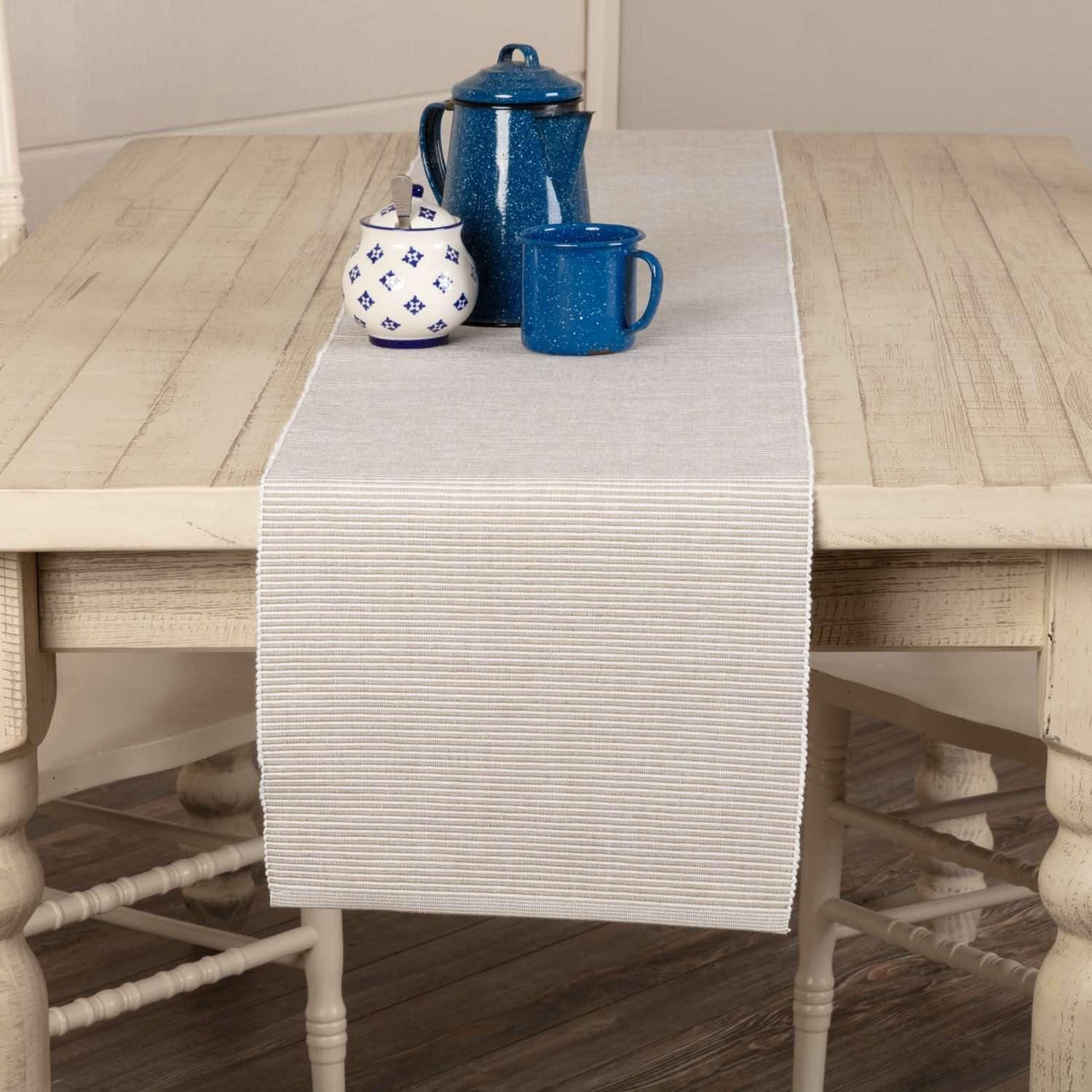 Ashton Taupe Ribbed Runner 13x72 VHC Brands - The Fox Decor