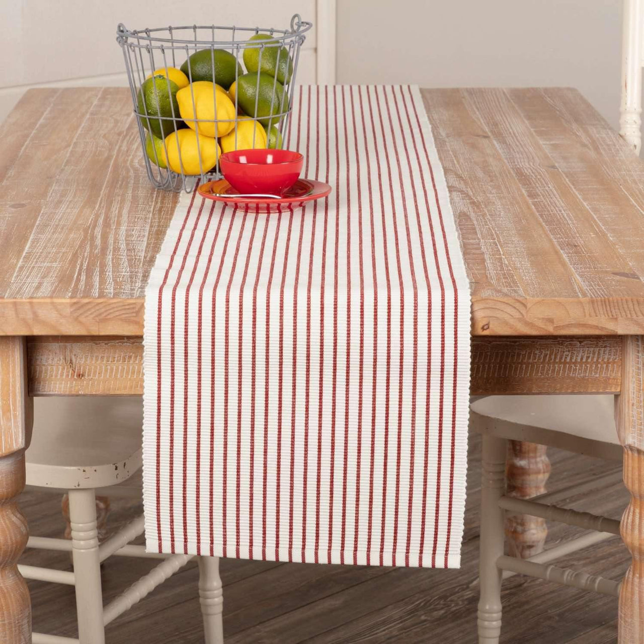 Audrey Red Ribbed Runner 13x90 VHC Brands